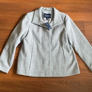 NWT Lands End Wool Button Up Coat Grey Size 6P